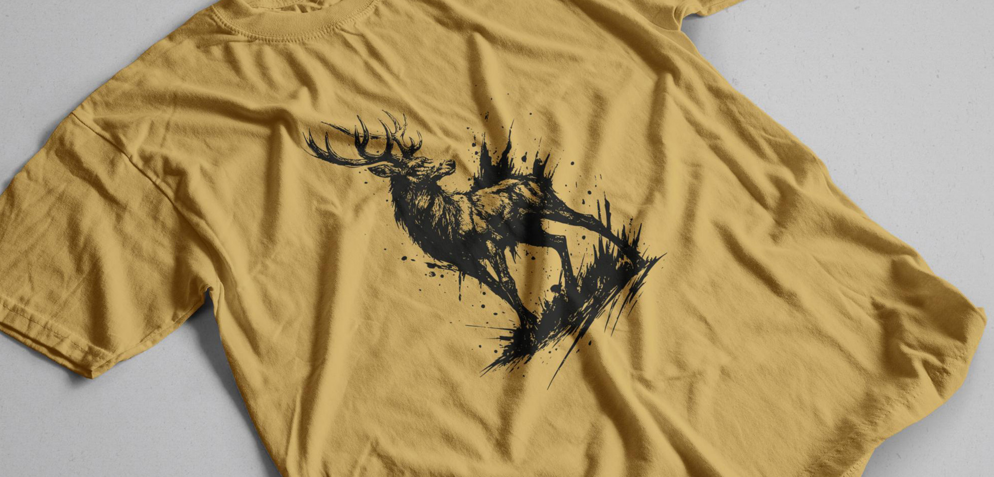 Hunting T-Shirt with Modern Deer Design