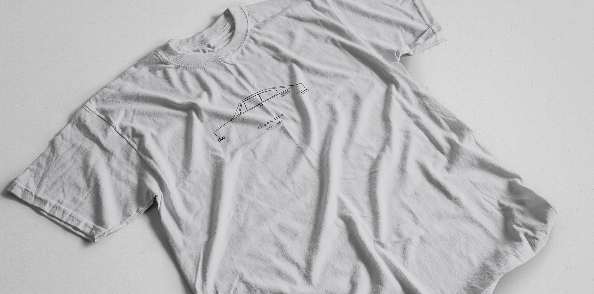 Retro Ride – T-shirt with Škoda 110R Silhouette