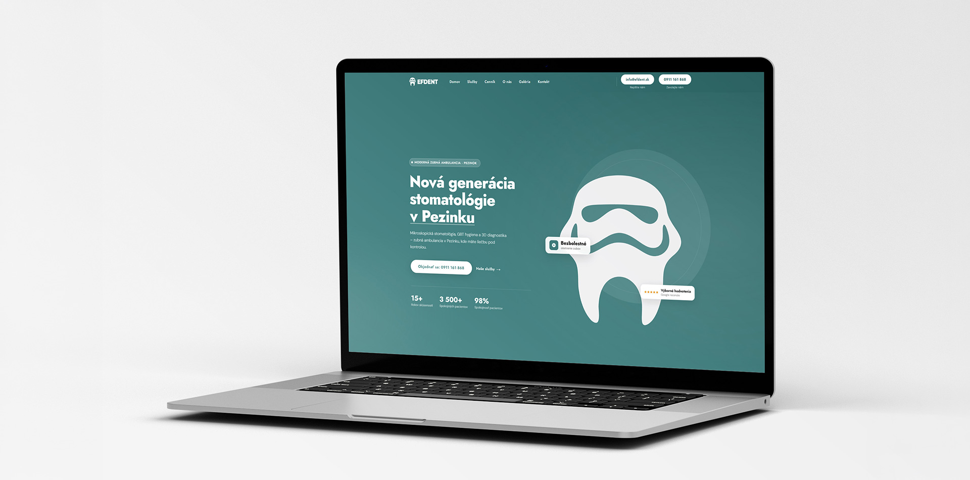 EFDENT – Modern Dental Clinic Website in Pezinok